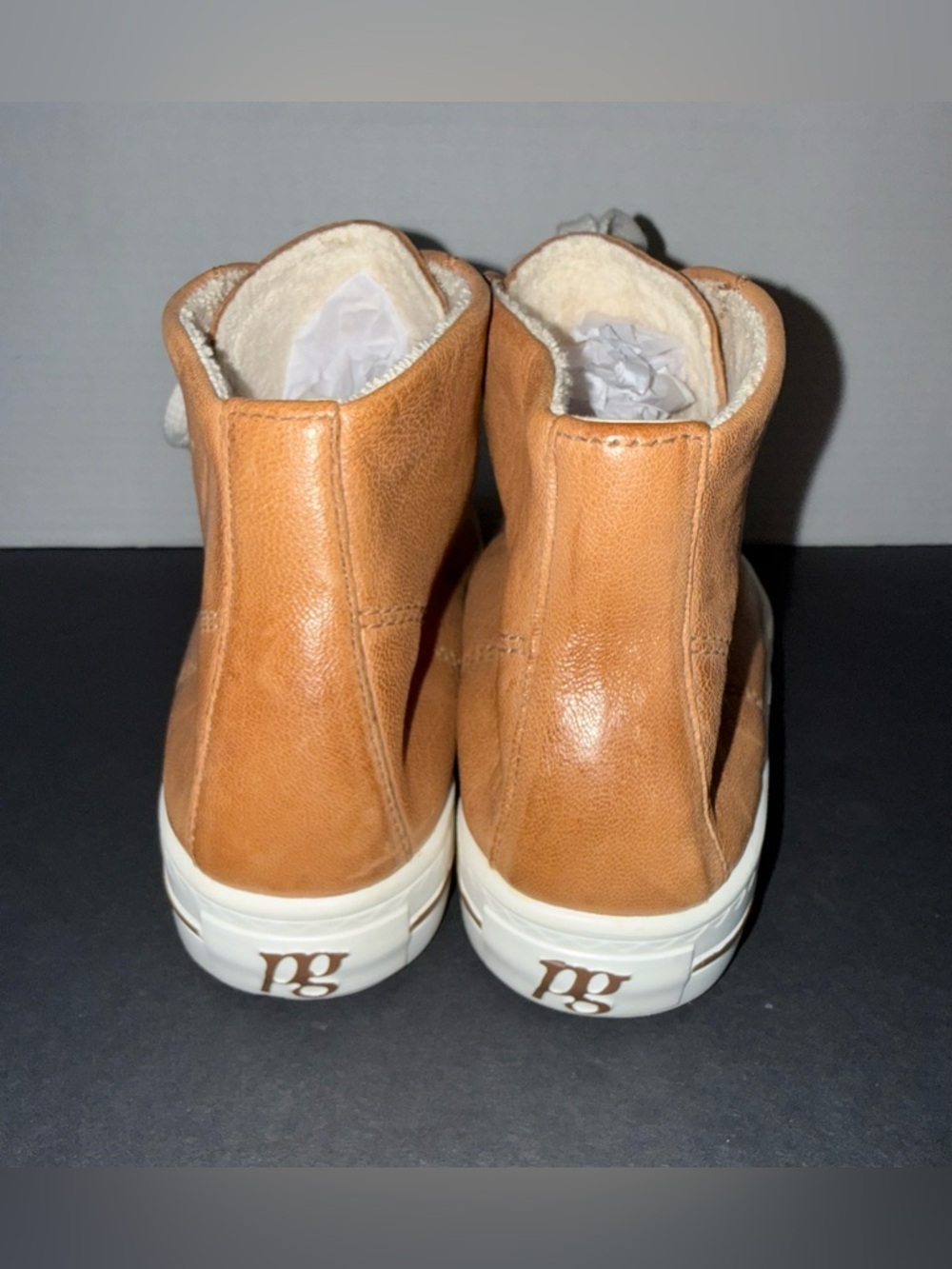 PAUL GREEN Nubuck Leather Extra Light Super Soft Lined High Top Chic Sneaker 8 - Picture 6 of 12